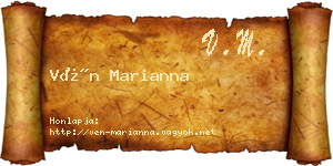 Vén Marianna névjegykártya