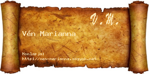 Vén Marianna névjegykártya